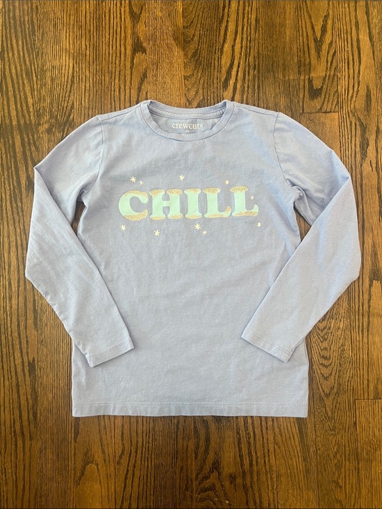 Crewcuts Other - Crewcuts Periwinkle 'CHILL' Long Sleeve Tee